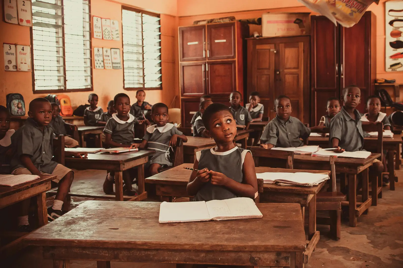 Students in community education program